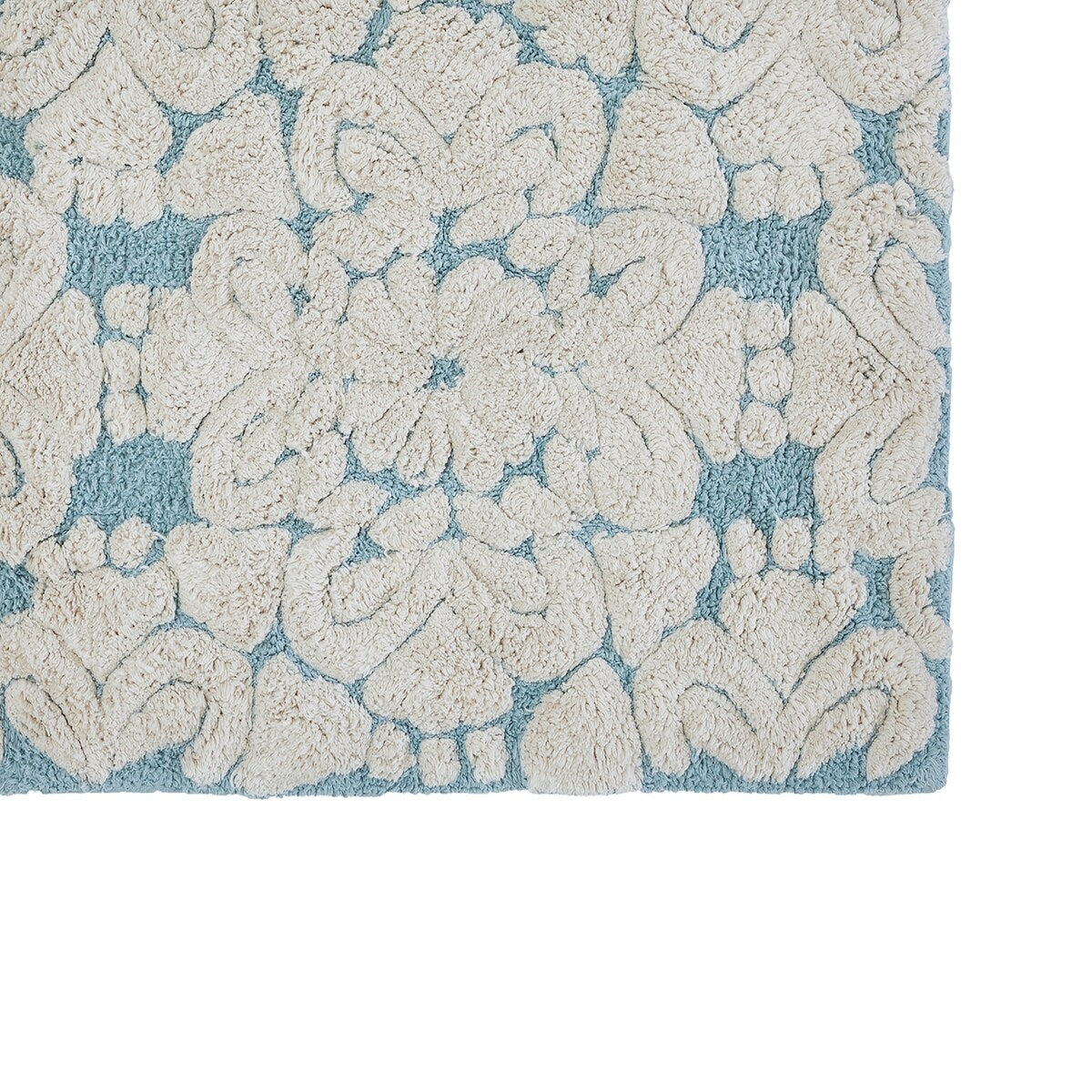 Better Trends Medallion Collection 100% Cotton 2-Pc Set Bathroom Rugs-Soft & Super Absorbent, Non-Skid Latex, Machine Washable