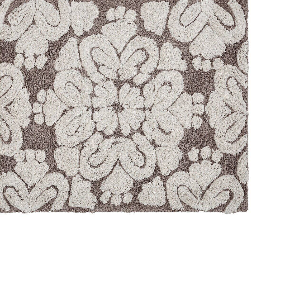 Better Trends Medallion Collection 100% Cotton 2-Pc Set Bathroom Rugs-Soft & Super Absorbent, Non-Skid Latex, Machine Washable