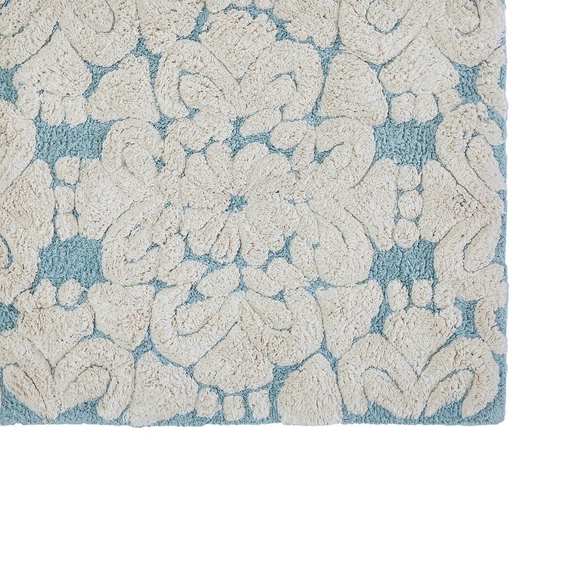 Better Trends Medallion Collection 100% Cotton 2-Pc Set Bathroom Rugs-Soft & Super Absorbent, Non-Skid Latex, Machine Washable