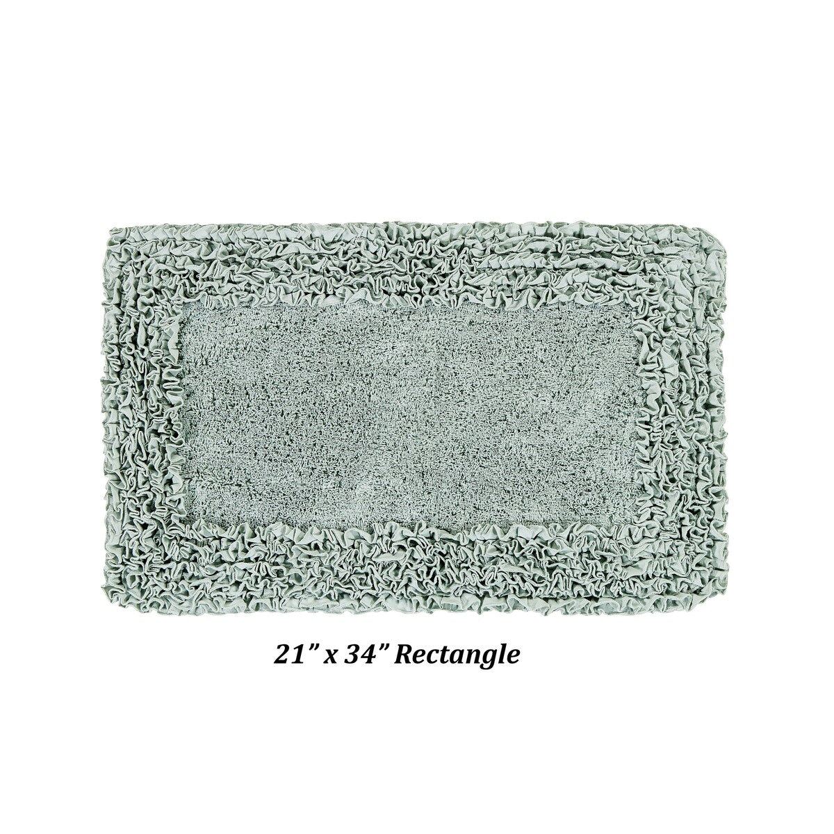 Better Trends Shaggy Border Collection Bathroom Rug -100% Cotton Tufted, Non-Skid Spray Latex Backing, Machine Washable Bath Mat