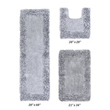 Better Trends Shaggy Border Collection Bathroom Rug -100% Cotton Tufted, Non-Skid Spray Latex Backing, Machine Washable Bath Mat