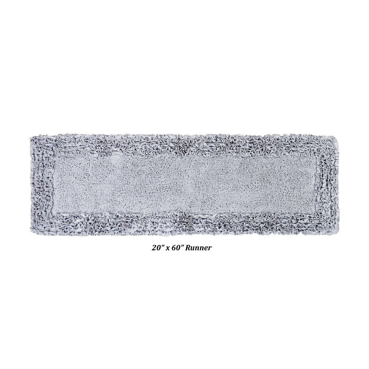 Better Trends Shaggy Border Collection Bathroom Rug -100% Cotton Tufted, Non-Skid Spray Latex Backing, Machine Washable Bath Mat