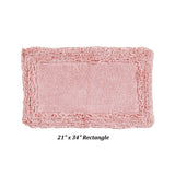 Better Trends Shaggy Border Collection Bathroom Rug -100% Cotton Tufted, Non-Skid Spray Latex Backing, Machine Washable Bath Mat