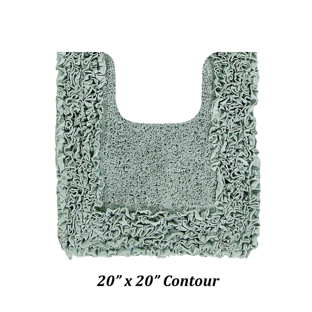 Better Trends Shaggy Border Collection Bathroom Rug -100% Cotton Tufted, Non-Skid Spray Latex Backing, Machine Washable Bath Mat