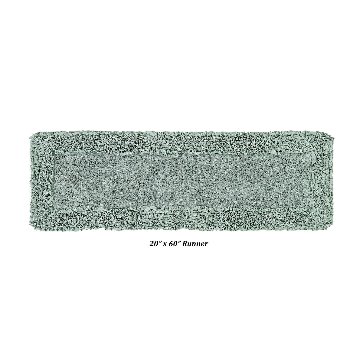 Better Trends Shaggy Border Collection Bathroom Rug -100% Cotton Tufted, Non-Skid Spray Latex Backing, Machine Washable Bath Mat