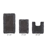 Better Trends Shaggy Border Collection Bathroom Rug -100% Cotton Tufted, Non-Skid Spray Latex Backing, Machine Washable Bath Mat