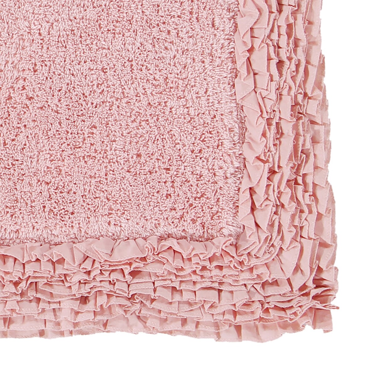 Better Trends Shaggy Border Collection Bathroom Rug -100% Cotton Tufted, Non-Skid Spray Latex Backing, Machine Washable Bath Mat