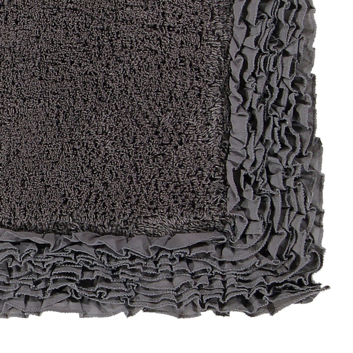Better Trends Shaggy Border Collection Bathroom Rug -100% Cotton Tufted, Non-Skid Spray Latex Backing, Machine Washable Bath Mat