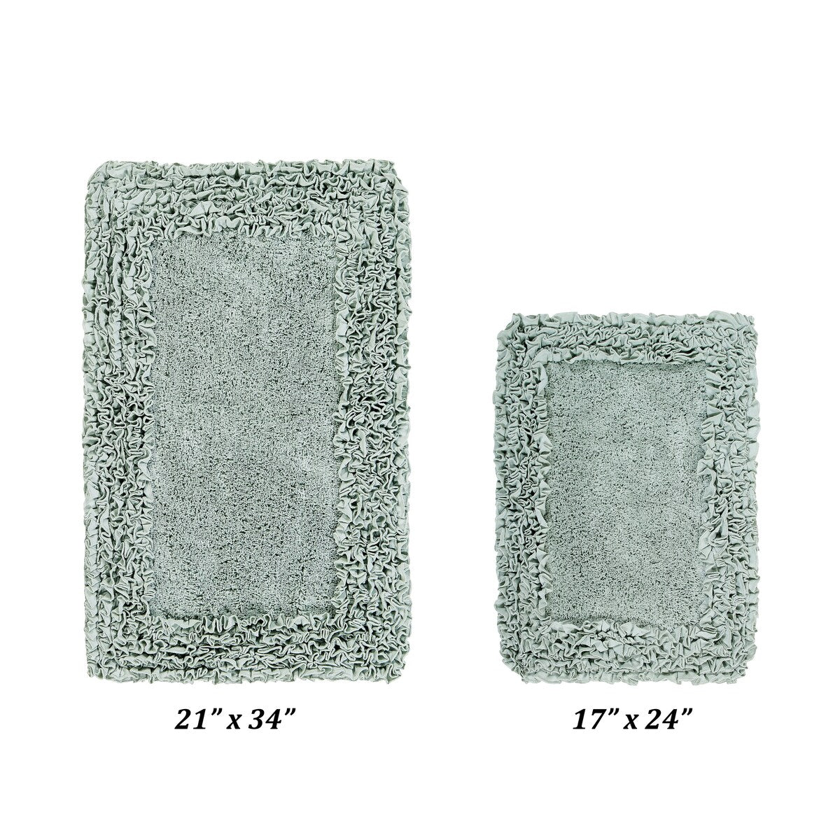 Better Trends Shaggy Border Collection Bathroom Rug -100% Cotton Tufted, Non-Skid Spray Latex Backing, Machine Washable Bath Mat
