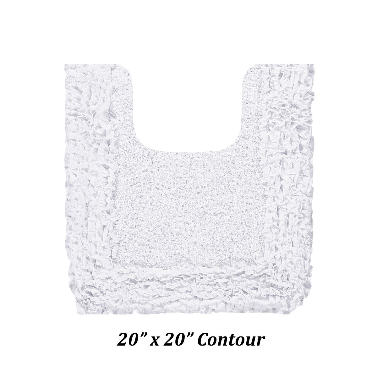 Better Trends Shaggy Border Collection Bathroom Rug -100% Cotton Tufted, Non-Skid Spray Latex Backing, Machine Washable Bath Mat