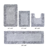 Better Trends Shaggy Border Collection Bathroom Rug -100% Cotton Tufted, Non-Skid Spray Latex Backing, Machine Washable Bath Mat
