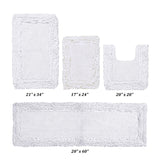 Better Trends Shaggy Border Collection Bathroom Rug -100% Cotton Tufted, Non-Skid Spray Latex Backing, Machine Washable Bath Mat