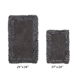 Better Trends Shaggy Border Collection Bathroom Rug -100% Cotton Tufted, Non-Skid Spray Latex Backing, Machine Washable Bath Mat