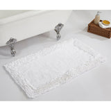 Better Trends Shaggy Border Collection Bathroom Rug -100% Cotton Tufted, Non-Skid Spray Latex Backing, Machine Washable Bath Mat