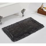 Better Trends Shaggy Border Collection Bathroom Rug -100% Cotton Tufted, Non-Skid Spray Latex Backing, Machine Washable Bath Mat