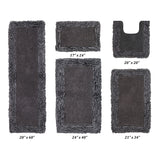 Better Trends Shaggy Border Collection Bathroom Rug -100% Cotton Tufted, Non-Skid Spray Latex Backing, Machine Washable Bath Mat
