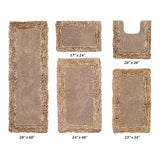 Better Trends Shaggy Border Collection Bathroom Rug -100% Cotton Tufted, Non-Skid Spray Latex Backing, Machine Washable Bath Mat