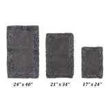 Better Trends Shaggy Border Collection Bathroom Rug -100% Cotton Tufted, Non-Skid Spray Latex Backing, Machine Washable Bath Mat