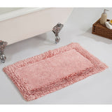 Better Trends Shaggy Border Collection Bathroom Rug -100% Cotton Tufted, Non-Skid Spray Latex Backing, Machine Washable Bath Mat