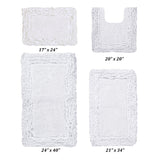 Better Trends Shaggy Border Collection Bathroom Rug -100% Cotton Tufted, Non-Skid Spray Latex Backing, Machine Washable Bath Mat