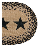 Better Trends Whimsical Collection Runner for Dining Table, 100% Jute, Black Star Design - 13" X 36"