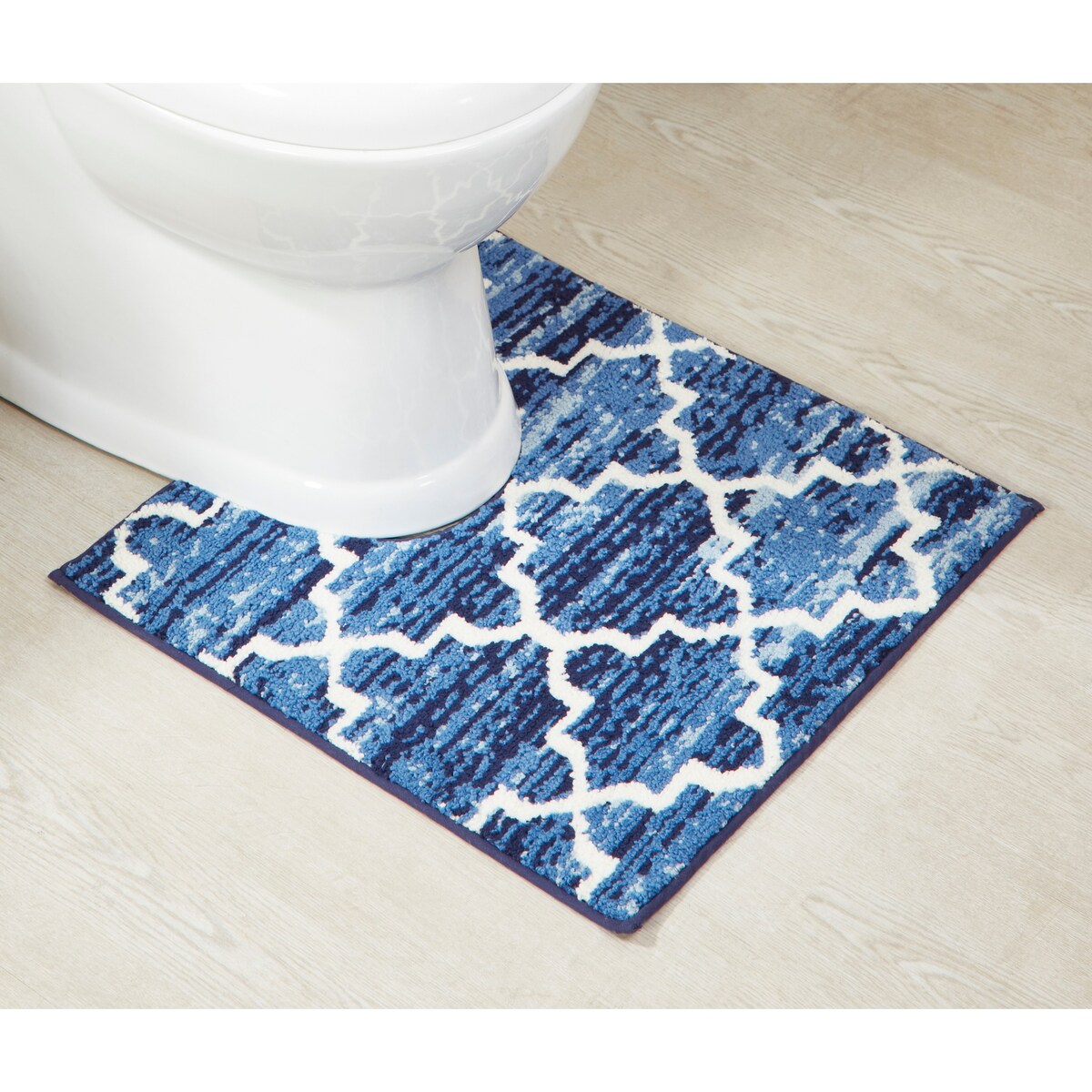 Better Trends Savio Collection 3 Pc Set Bathroom Rug - 100% Micro Polyester with Gel Foam Backing, Machine Washable Bath Mat