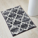 Better Trends Savio Collection 3 Pc Set Bathroom Rug - 100% Micro Polyester with Gel Foam Backing, Machine Washable Bath Mat
