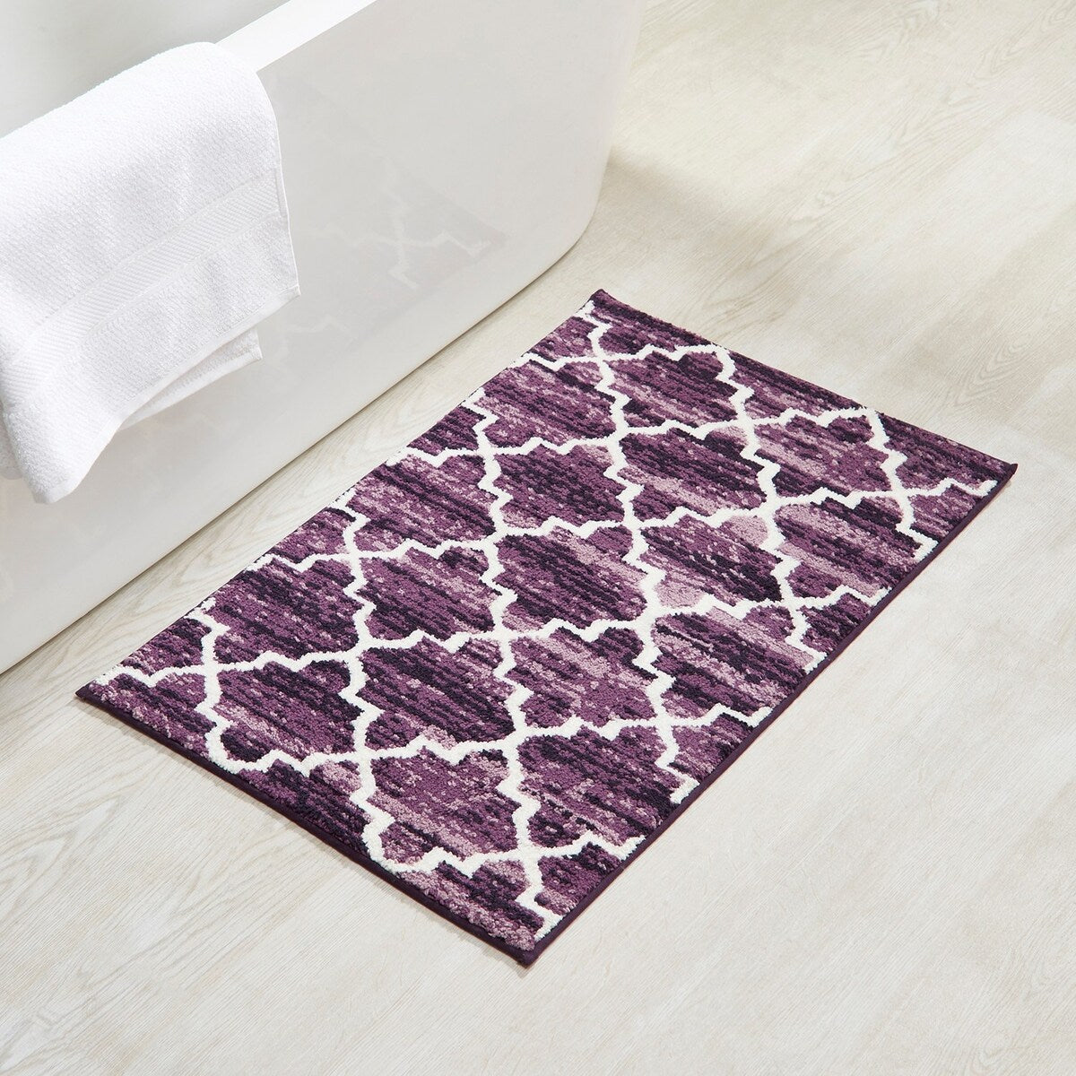 Better Trends Savio Collection 3 Pc Set Bathroom Rug - 100% Micro Polyester with Gel Foam Backing, Machine Washable Bath Mat