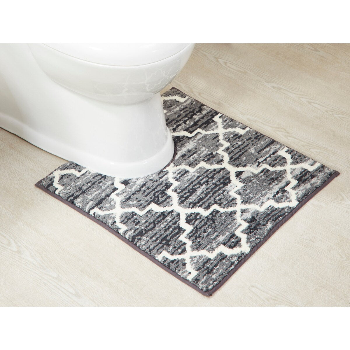 Better Trends Savio Collection 3 Pc Set Bathroom Rug - 100% Micro Polyester with Gel Foam Backing, Machine Washable Bath Mat