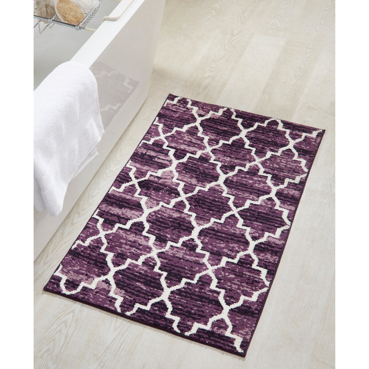 Better Trends Savio Collection 3 Pc Set Bathroom Rug - 100% Micro Polyester with Gel Foam Backing, Machine Washable Bath Mat