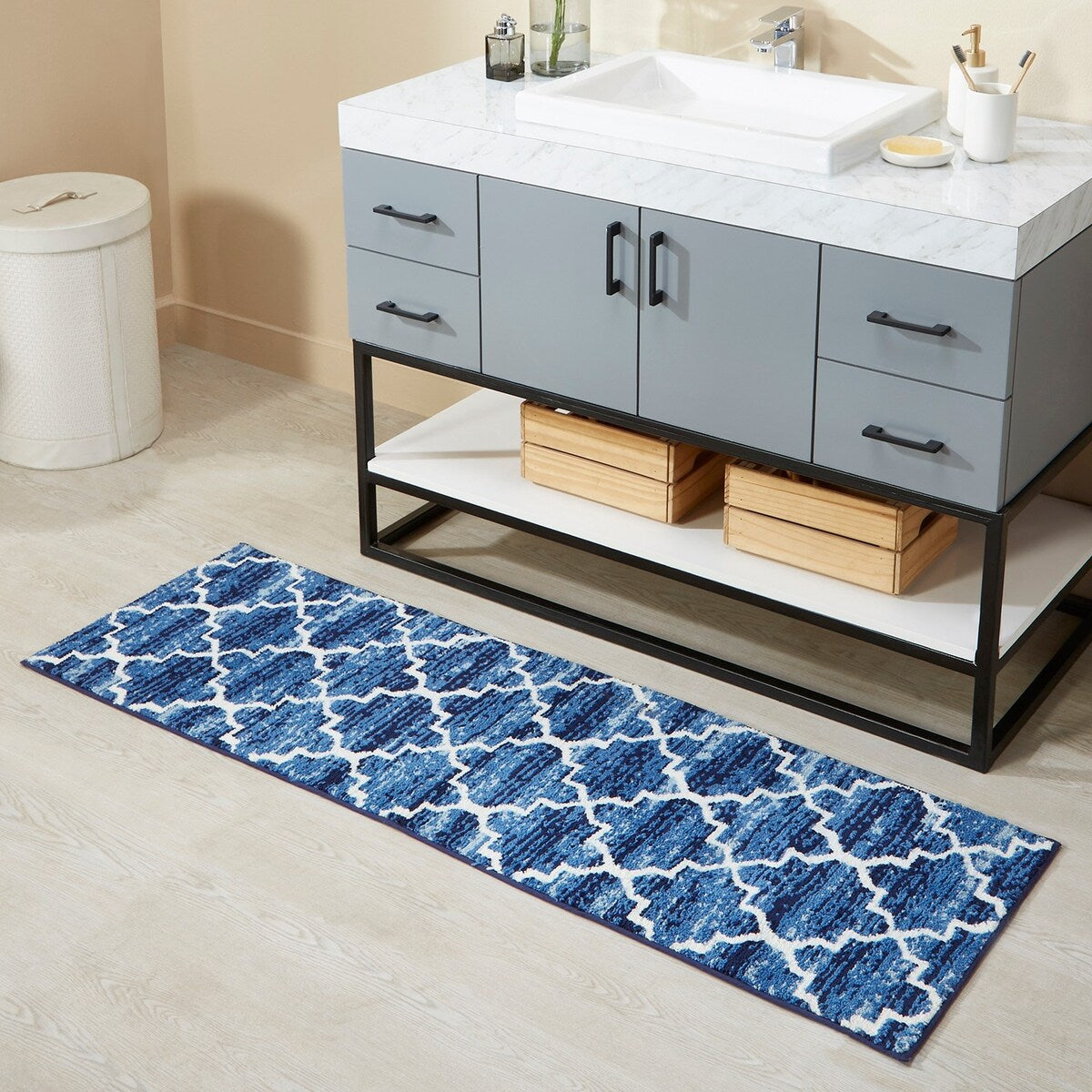 Better Trends Savio Collection 3 Pc Set Bathroom Rug - 100% Micro Polyester with Gel Foam Backing, Machine Washable Bath Mat