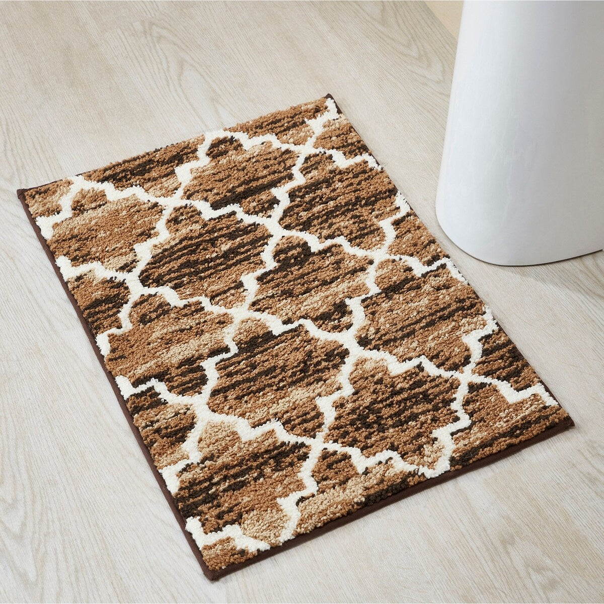 Better Trends Savio Collection 3 Pc Set Bathroom Rug - 100% Micro Polyester with Gel Foam Backing, Machine Washable Bath Mat