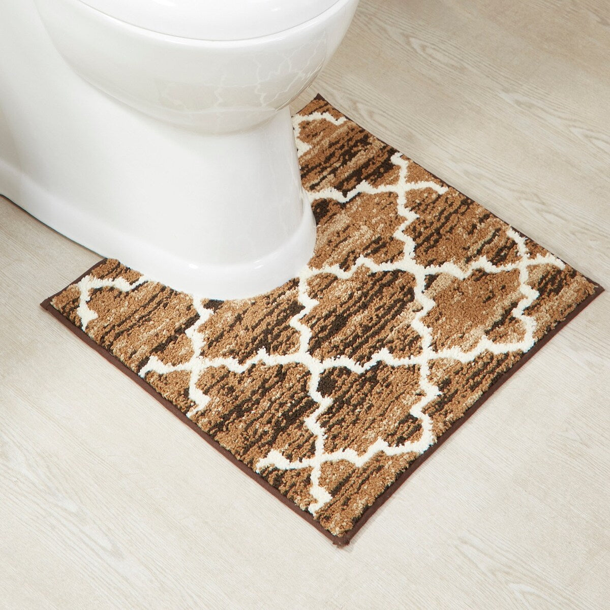 Better Trends Savio Collection 3 Pc Set Bathroom Rug - 100% Micro Polyester with Gel Foam Backing, Machine Washable Bath Mat