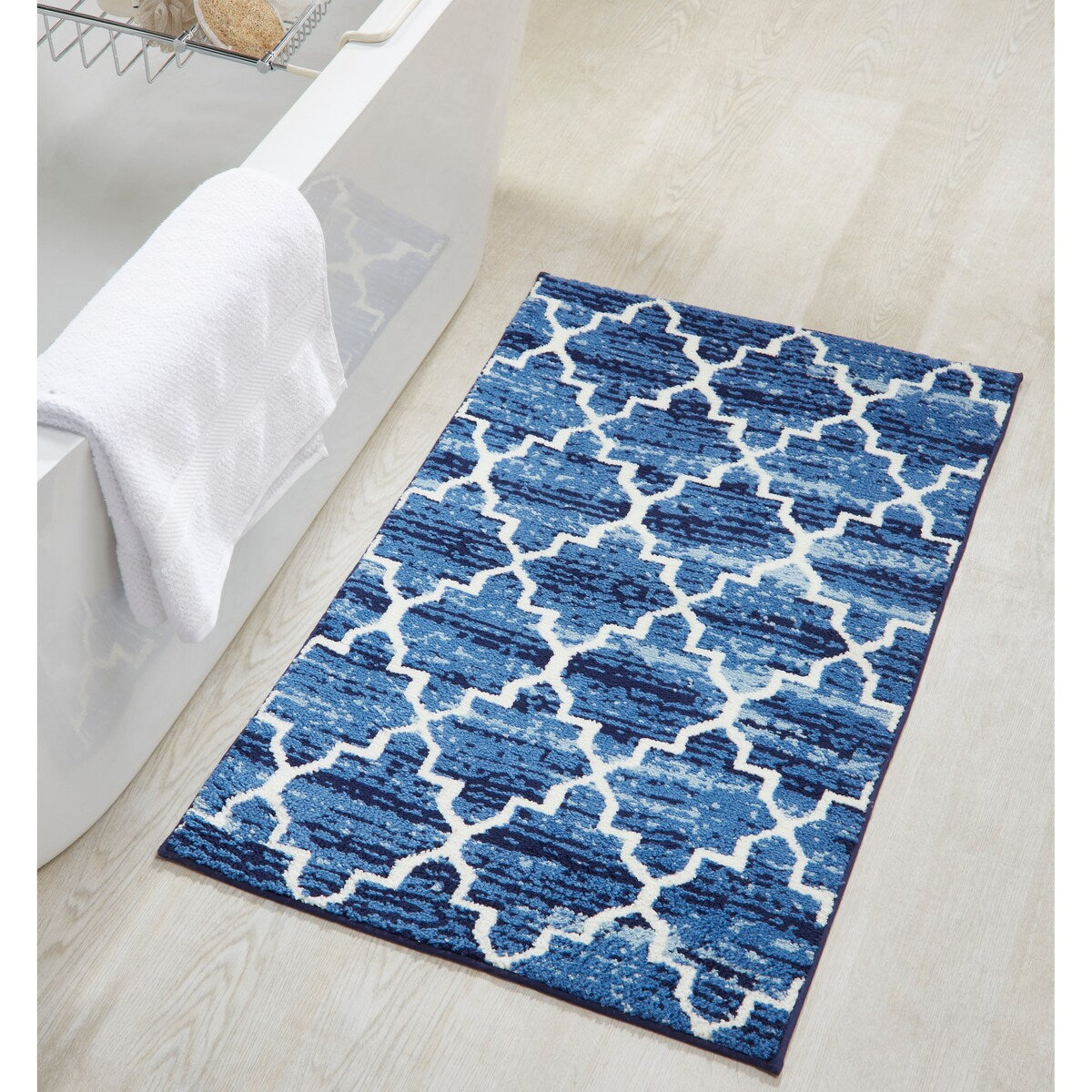 Better Trends Savio Collection 3 Pc Set Bathroom Rug - 100% Micro Polyester with Gel Foam Backing, Machine Washable Bath Mat