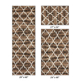 Better Trends Savio Collection 3 Pc Set Bathroom Rug - 100% Micro Polyester with Gel Foam Backing, Machine Washable Bath Mat
