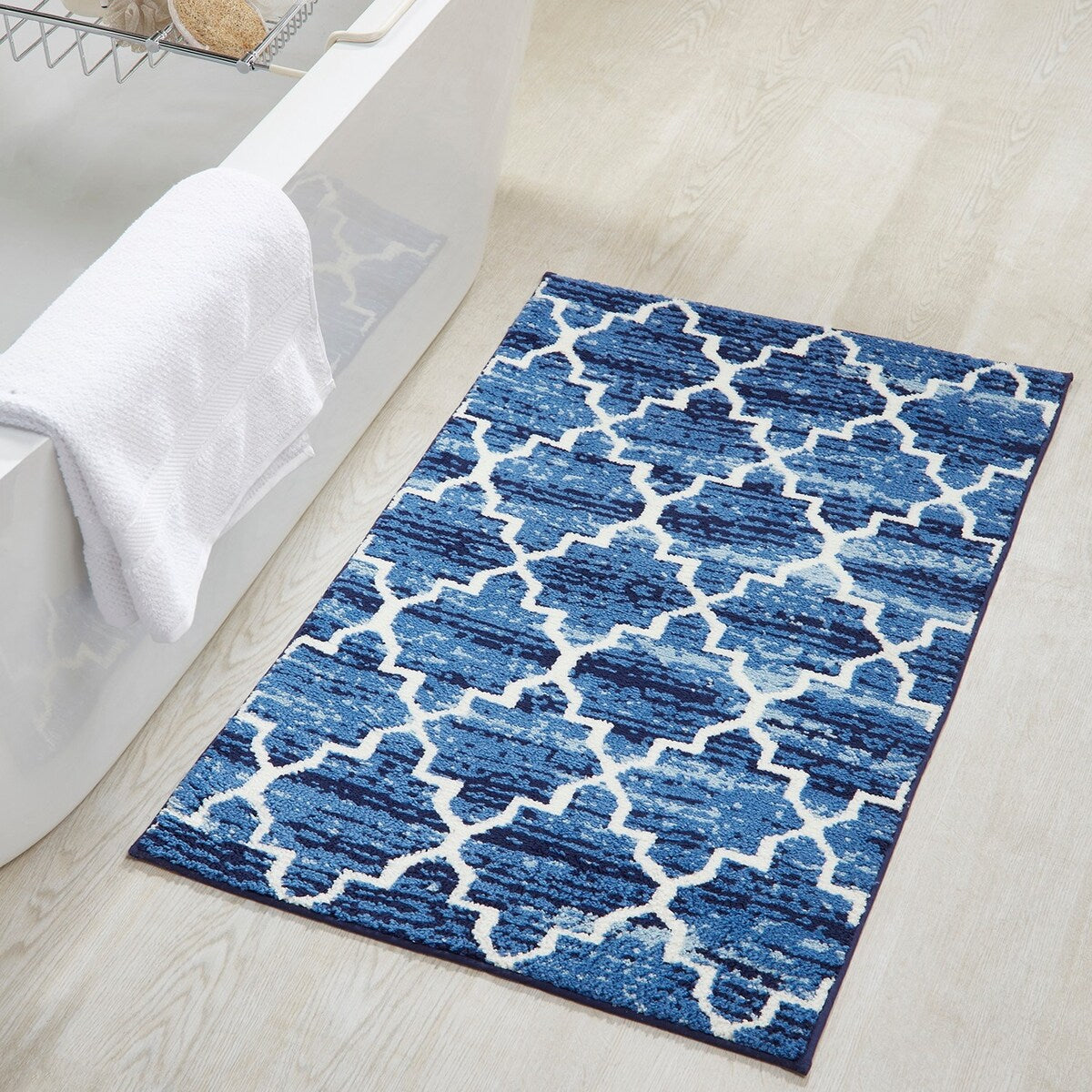 Better Trends Savio Collection 3 Pc Set Bathroom Rug - 100% Micro Polyester with Gel Foam Backing, Machine Washable Bath Mat