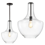 Bettina 1- Light Mid-Century Modern Iron/Glass LED Pendant, by JONATHAN Y