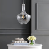 Bettina 1- Light Mid-Century Modern Iron/Glass LED Pendant, by JONATHAN Y