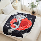 Betty Boop Super Soft Fleece Plush Throw Blanket 50"x60", 60"x80"
