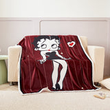 Betty Boop Super Soft Fleece Plush Throw Blanket 50"x60", 60"x80"