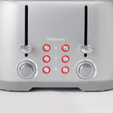Betty Crocker 4-Slice Multi-Function Toaster, Toaster 4 Slice with Extra Wide Slots for Thick Bread, Silver