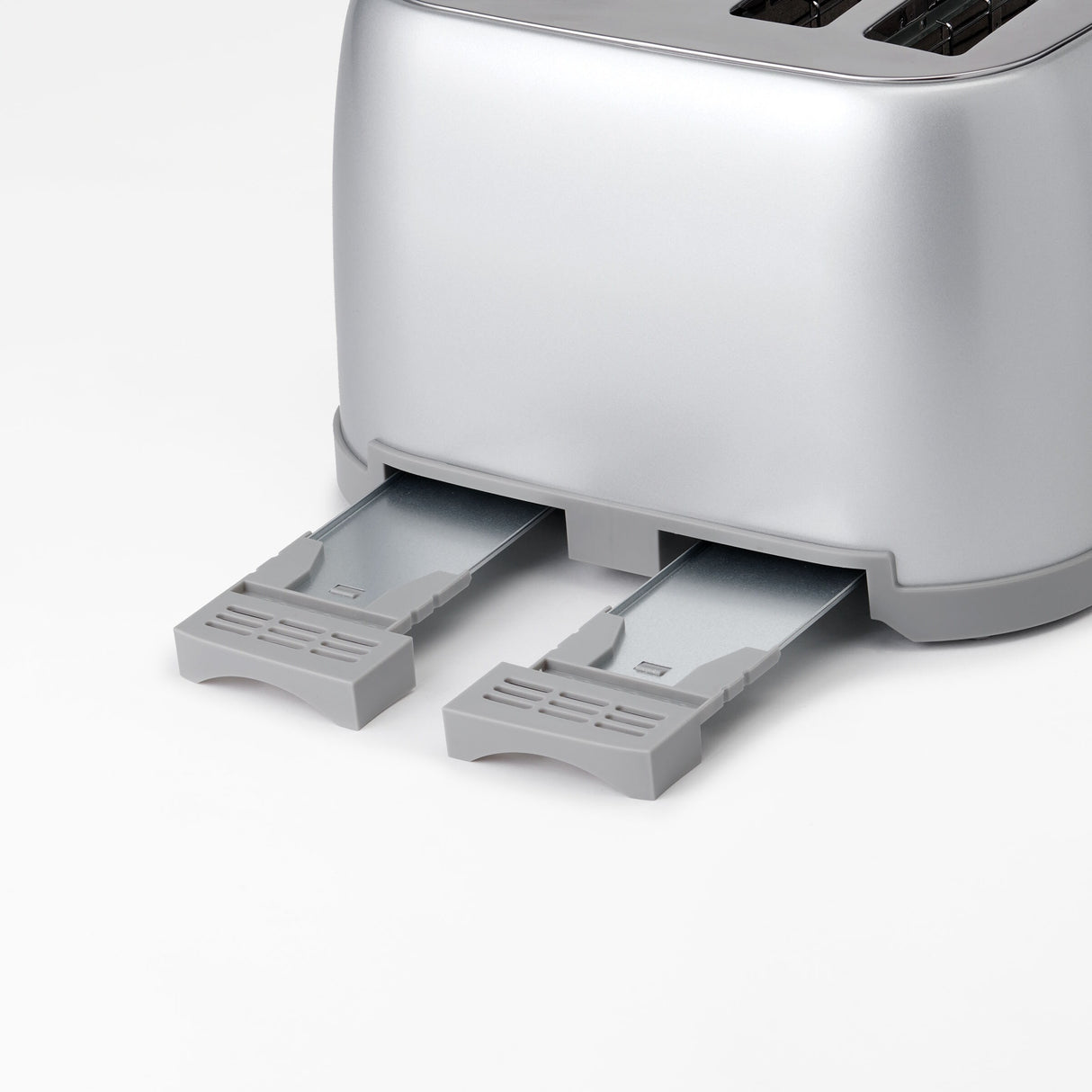 Betty Crocker 4-Slice Multi-Function Toaster, Toaster 4 Slice with Extra Wide Slots for Thick Bread, Silver