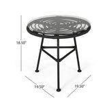 Beulah Outdoor Faux Wicker Chat Set by Christopher Knight Home