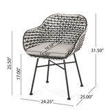 Beulah Outdoor Faux Wicker Chat Set by Christopher Knight Home