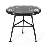 Beulah Outdoor Faux Wicker Chat Set by Christopher Knight Home