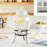 Beverage Dispenser With Metal Rack - 18.5" x 11.5" x 11.5"