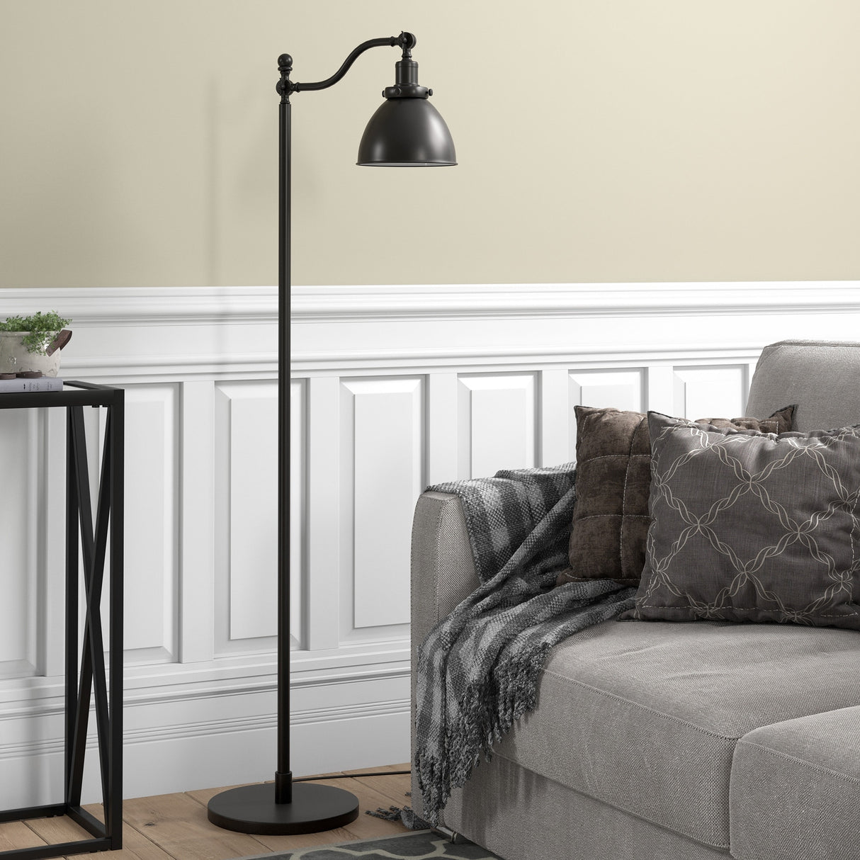 Beverly 65" Tall Floor Lamp with Metal Shade