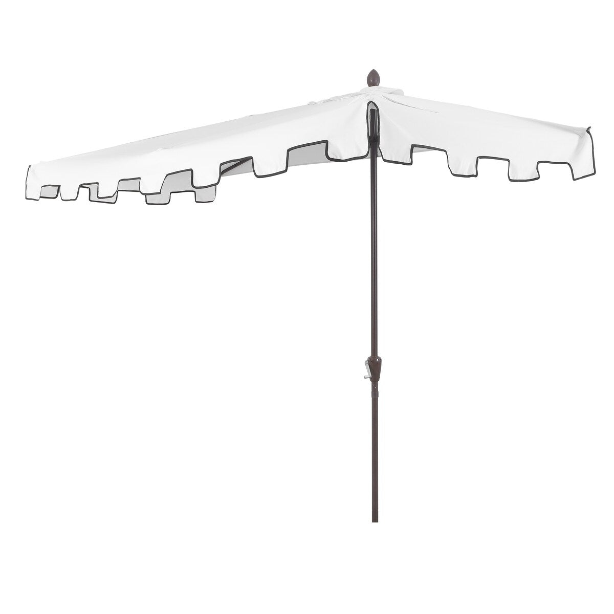 Beverly 9 ft. Classic MidCentury Rectangular Half Market Patio Umbrella with Crank, Wind Vent and UV Protection, by JONATHAN Y
