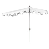 Beverly 9 ft. Classic MidCentury Rectangular Half Market Patio Umbrella with Crank, Wind Vent and UV Protection, by JONATHAN Y
