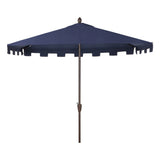 Beverly 9 ft. Classic MidCentury Rectangular Half Market Patio Umbrella with Crank, Wind Vent and UV Protection, by JONATHAN Y